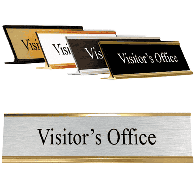 Visitor's Office Desk Plate | 2" x 8"