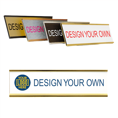 Customizable Name Plates for Wall or Door - Full Color 2" x 8"