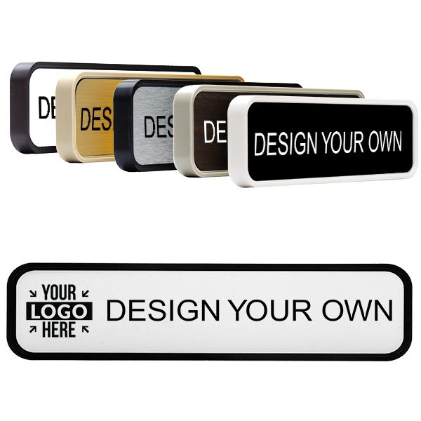 Rounded Engraved Wall Sign with Holder - 2" x 9"