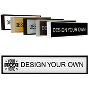 Square Corner Engraved 2" x 9" Holder and Wall Sign
