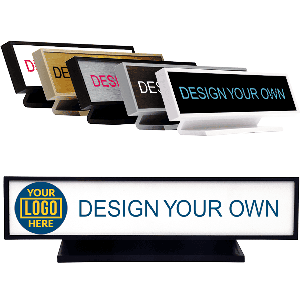 Square Corner 2" x 9" Full Color Desk Sign