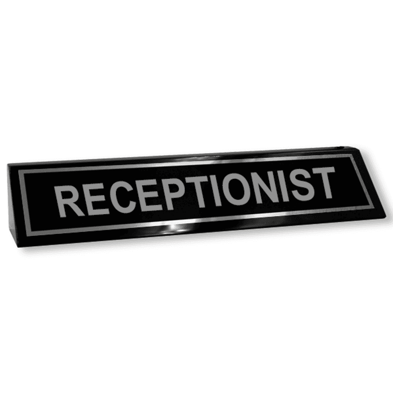 Receptionist Wood Desk Block (Black)