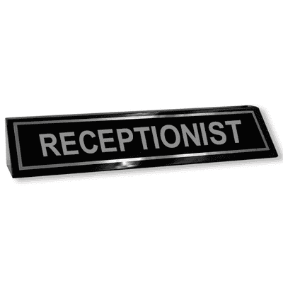 Receptionist Wood Desk Block - alternate view