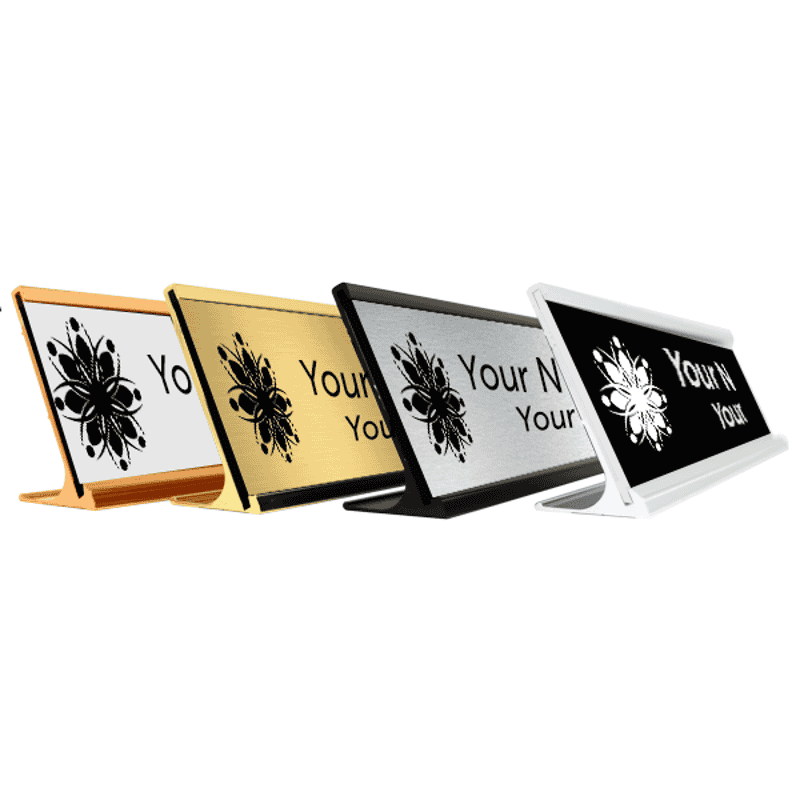Traditional 2" x 10" Desk Nameplate - Engraved