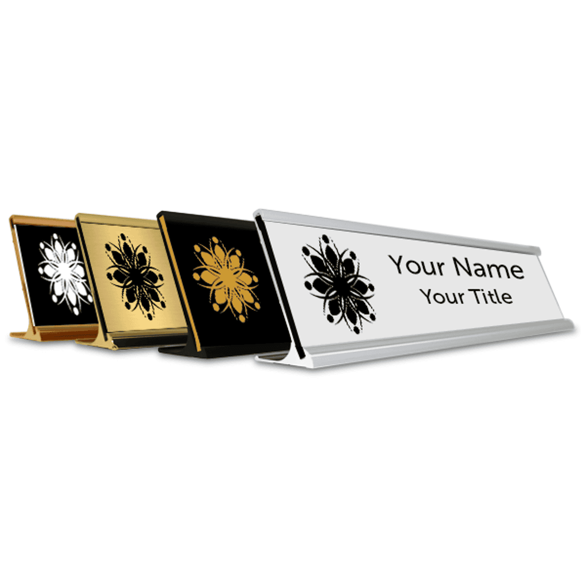 Traditional 2" x 12" Desk Nameplate - Engraved