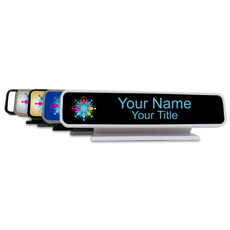 Rounded Full Color Desk Sign - 2" x 10"