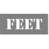 3" Letter Feet Stencil | 6" x 14"