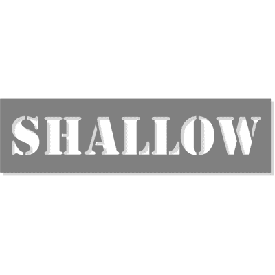 3" Letter Shallow Stencil | 6" x 22"