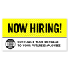 Custom Logo Now Hiring Vinyl Banner In Yellow - 3x6