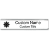 Engraved Cubicle Name Plate with Aluminum Holder - Large