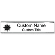 Large Aluminum Holder with Engraved Cubicle Name Plate with Aluminum Holder