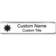 Large Aluminum Holder with Engraved Cubicle Name Plate with Aluminum Holder