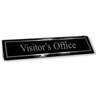 Visitor's Office Wood Desk Block - alternate view