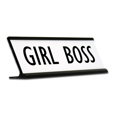 Girl Boss Desk Plate