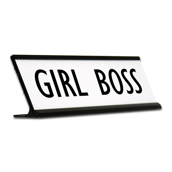 Girl Boss Desk Plate