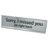 Sorry I Missed You Desk Plate Silver