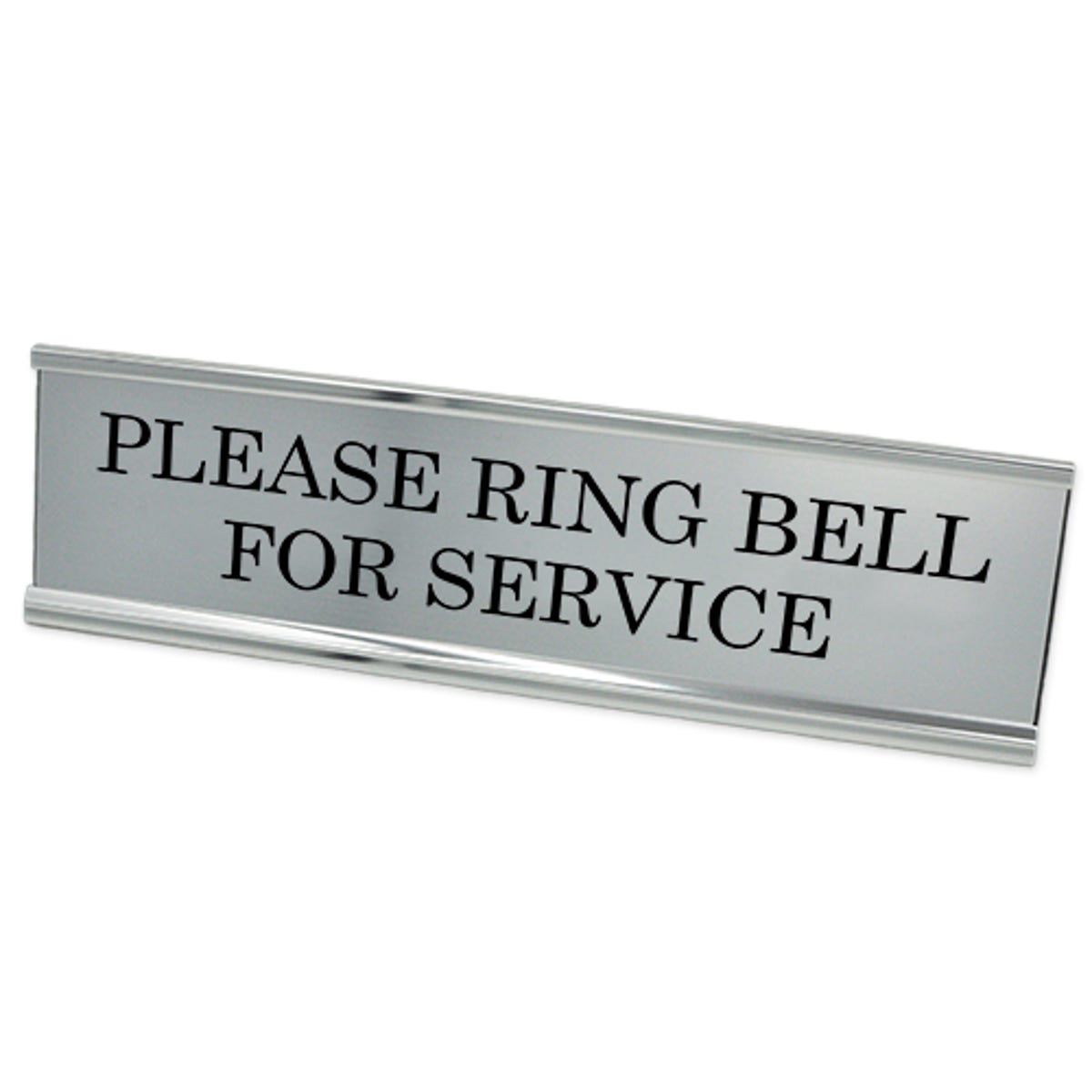 Please Ring Bell for Service Desk Plate | 2" x 8"