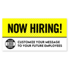 Custom Logo Now Hiring Vinyl Banner In Yellow - 4x8