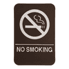 Brown No Smoking Sign w/ Braille