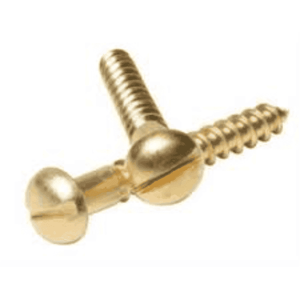 5/8" Brass Slotted Screw (Pair)
