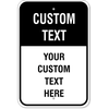 6 Line Custom Text Black Background Aluminum Sign | 18" x 12"