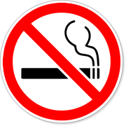 No Smoking Symbol Vinyl Decal | 6" x 6"