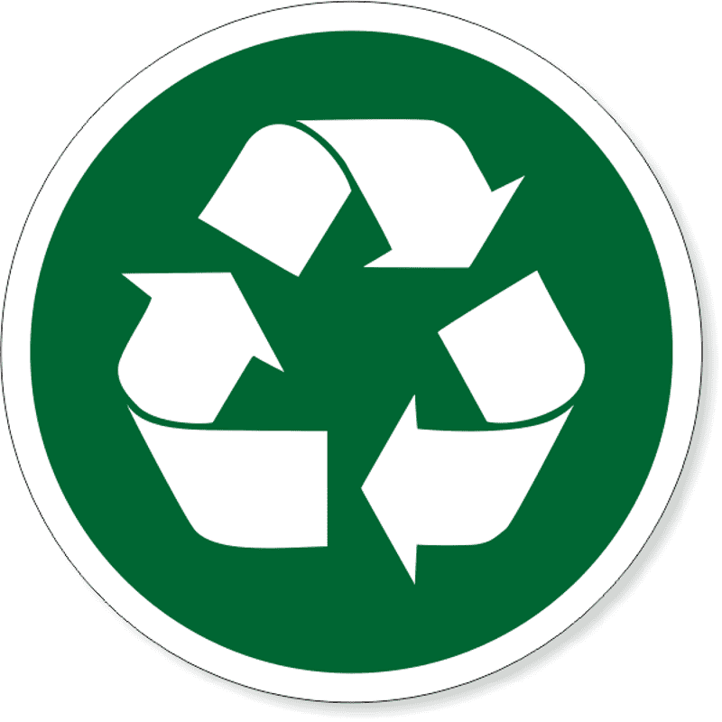 6" Round Recycle Decal