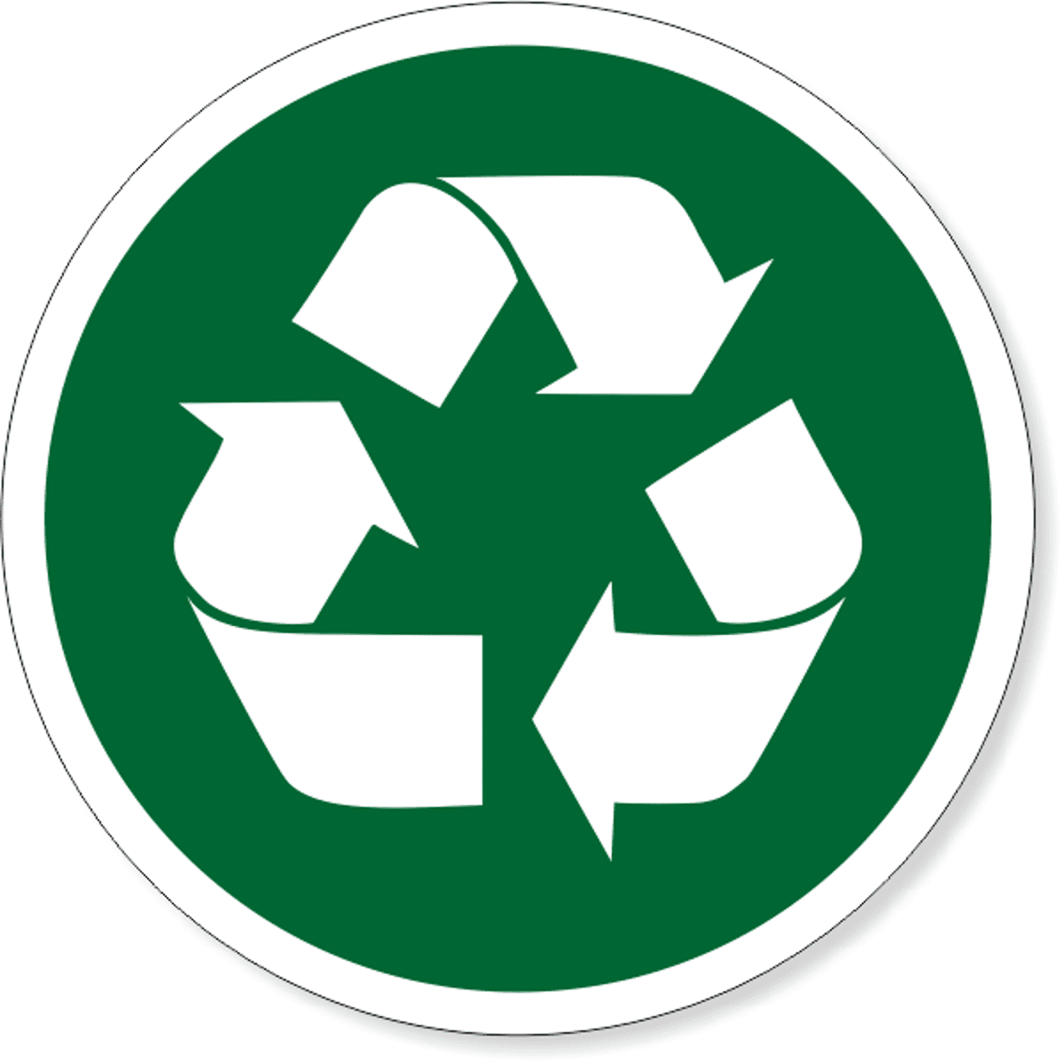 6" Round Recycle Decal