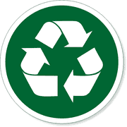 6" Round Recycle Decal