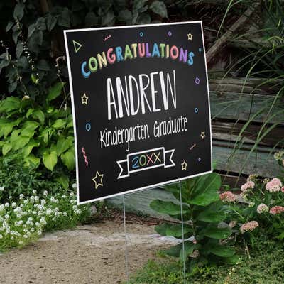 Kindergarten Graduate Custom Yard Sign - alternate view