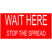 Rectangle Wait Here Floor Decal