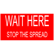 Rectangle Wait Here Floor Decal