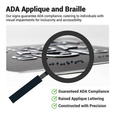 ADA 2" x 16" Horizontal Sign - alternate view