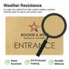 Information about the weather resistance of engraved brass signs