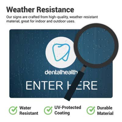 Color 2" x 12" Horizontal Sign - alternate view