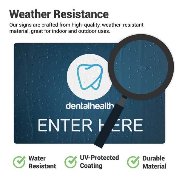Information about the weather resistance of printed plastic signs