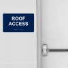 Blue ADA Sign For Roof Access