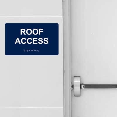 Custom ADA Braille Sign, Multiple Sizes (Horizontal) - alternate view