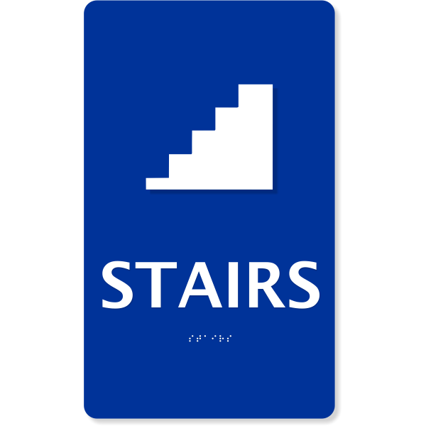 ADA Braille 10" x 6" Stairs Sign