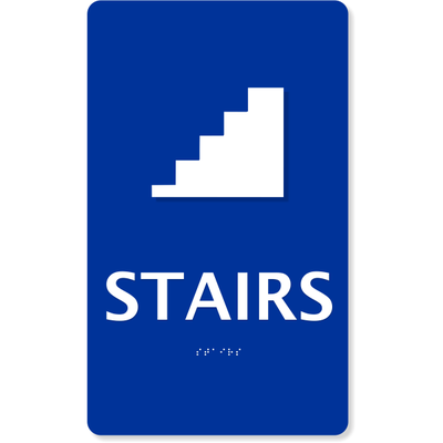 ADA Braille Stairs Sign