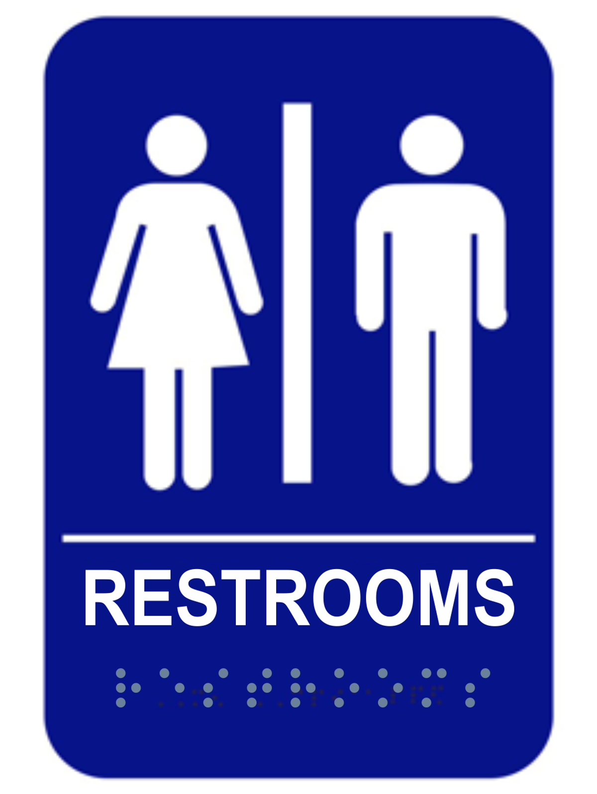 ADA Braille Unisex Restroom Sign