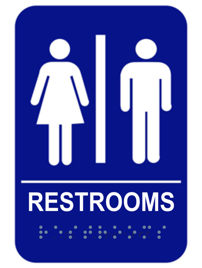 ADA Braille Unisex Restroom Sign