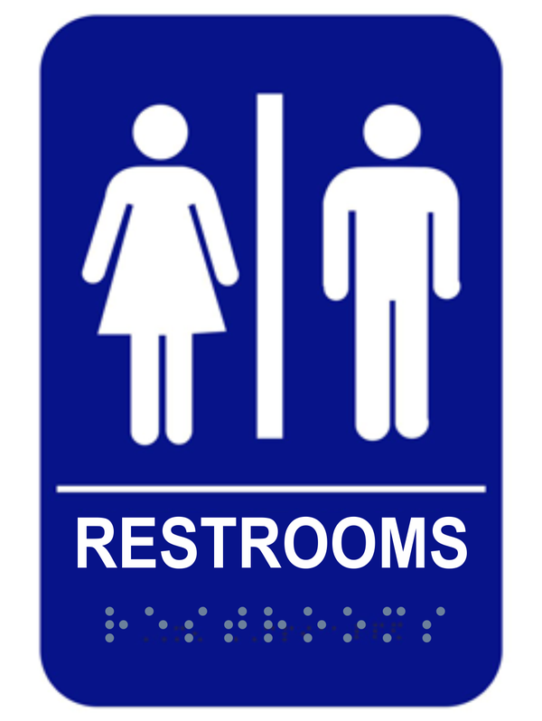 ADA Braille Unisex Restroom Sign
