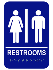 ADA Braille Unisex Restroom Sign
