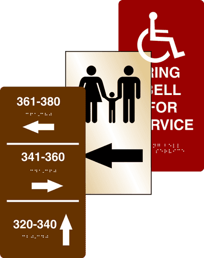ADA Sign Vertical 8 in x 2 in