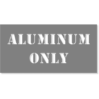 Aluminum Only Stencil | 4" x 8"