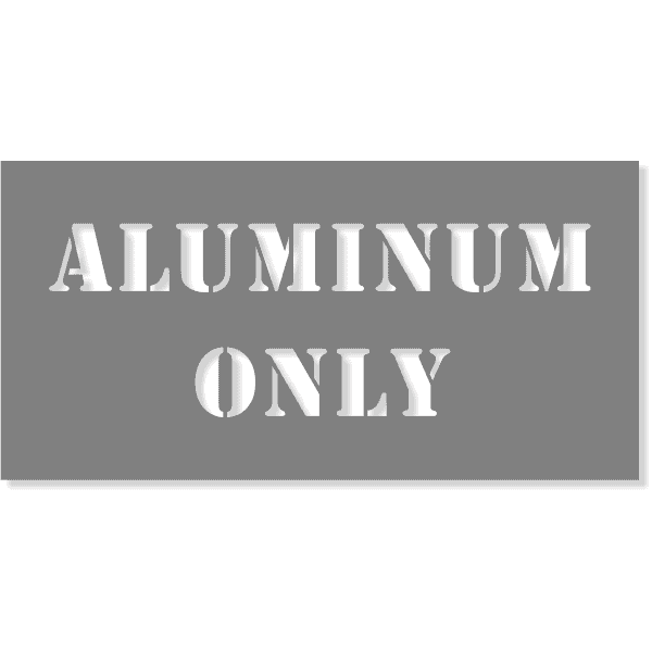 4" x 8" Aluminum Only Stencil