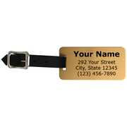 Gold Brass Luggage Tags