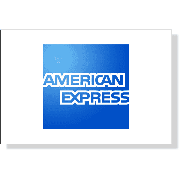2" x 3" American Express Decal