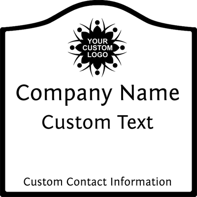 Arch Border Business Door Decal | Multiple Sizes